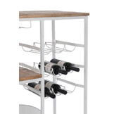 J-Line Bar Bicycle Metal/Mango Wood White/Natural