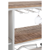 J-Line Bar Bicycle Metal/Mango Wood White/Natural