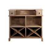 J-Line Bar Cabinet 2 Drawers Rectangular Wood Natural