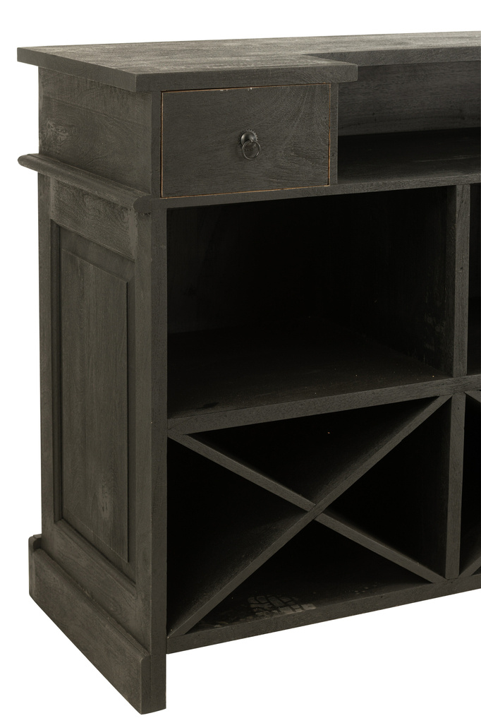 J-Line Bar 2 Drawers Wood Black