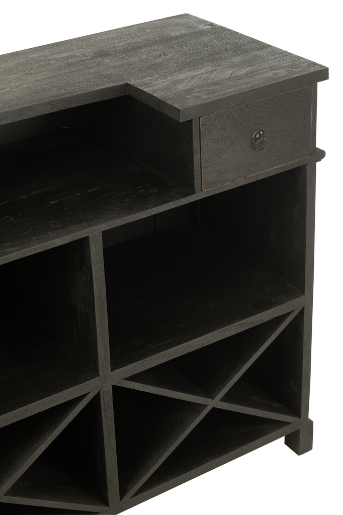 J-Line Bar 2 Drawers Wood Black