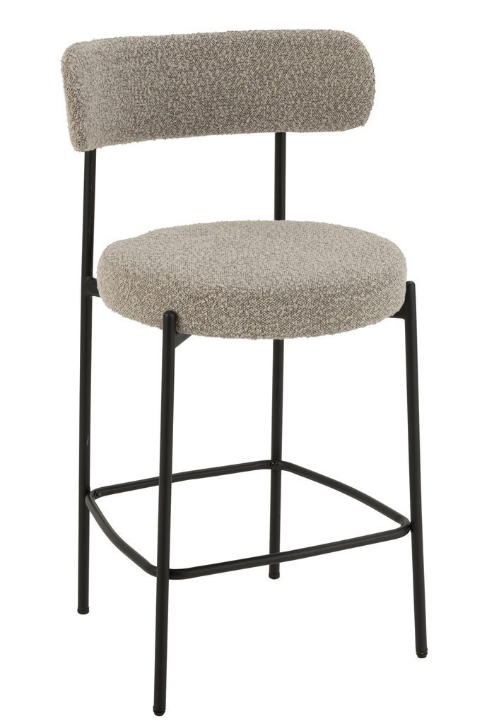 J-Line Bar Chair Boucle Plywood/Polyester Grey/Black