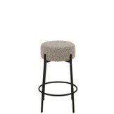 J-LINE BARKRUK BOUCLÉ TRIPLEX/POLYESTER GRIJS/ZWART