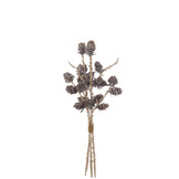 J-Line Bundle Pine Cones Plastic Brown/Gold