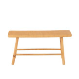 J-Line Bench Rectangular Cane/Fir Wood Natural