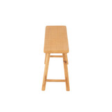 J-Line Bench Rectangular Cane/Fir Wood Natural