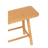 J-Line Bench Rectangular Cane/Fir Wood Natural