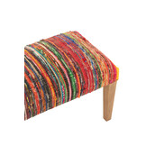 J-Line Bench Chindi Wood/Textile Mix