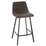 J-Line Bar Chair Kent Metal/Polyester Brown