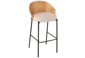 J-Line Bar Chair Lone Ply Wood/Metal Natural/Beige