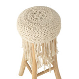J-LINE KRUK FRANJES HOUT/MACRAMÉ WIT