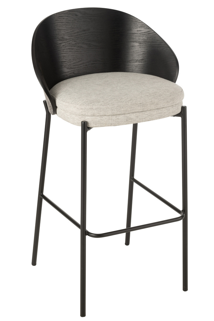 J-Line Bar Chair Lone Ply Wood/Metal Black/Grey