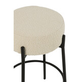 J-LINE BARKRUK BOUCLÉ TRIPLEX/POLYESTER WIT/ZWART