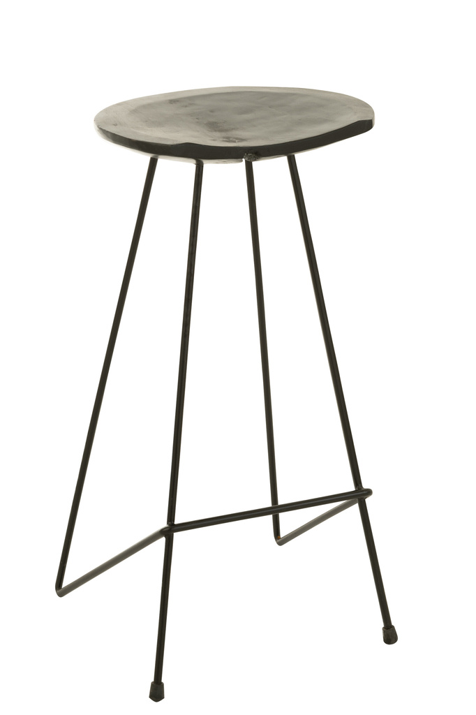 J-LINE BARKRUK TEAKHOUT/IJZER ZWART