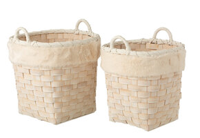 J-Line Set van 2 Mandjes – Rond met Handvatten