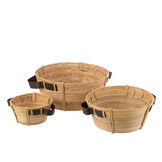 J-Line Set van 3 Dishes + Handle Rattan Natural