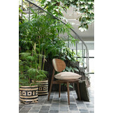 J-Line Set van 3 Mandjes met Patronen en Handvatten – Bamboe Natural/Black