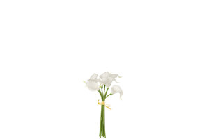 J-Line Bouquet Calla Lily 8 Pieces Plastic White Small