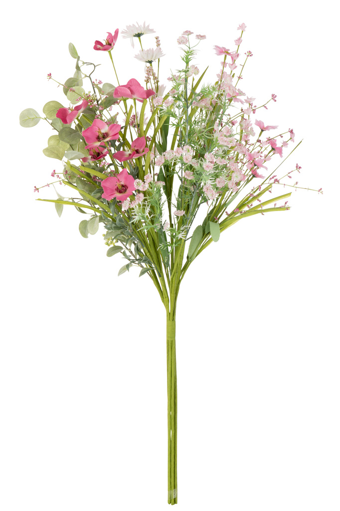J-Line Bouquet Mix Flowers Artificial Pink