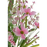 J-Line Bouquet Mix Flowers Artificial Pink