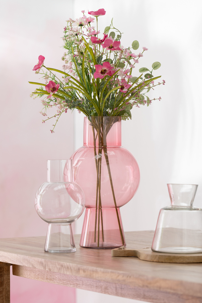 J-Line Bouquet Mix Flowers Artificial Pink