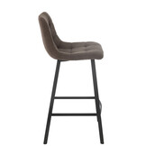 J-Line Bar Chair Kent Metal/Polyester Brown