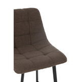 J-Line Bar Chair Kent Metal/Polyester Brown