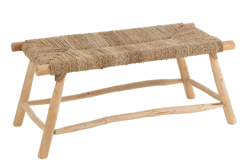 J-Line Bench Timo Grass/Teak Wood Natural