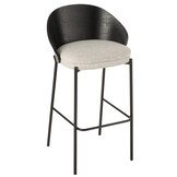 J-Line Bar Chair Lone Ply Wood/Metal Black/Grey