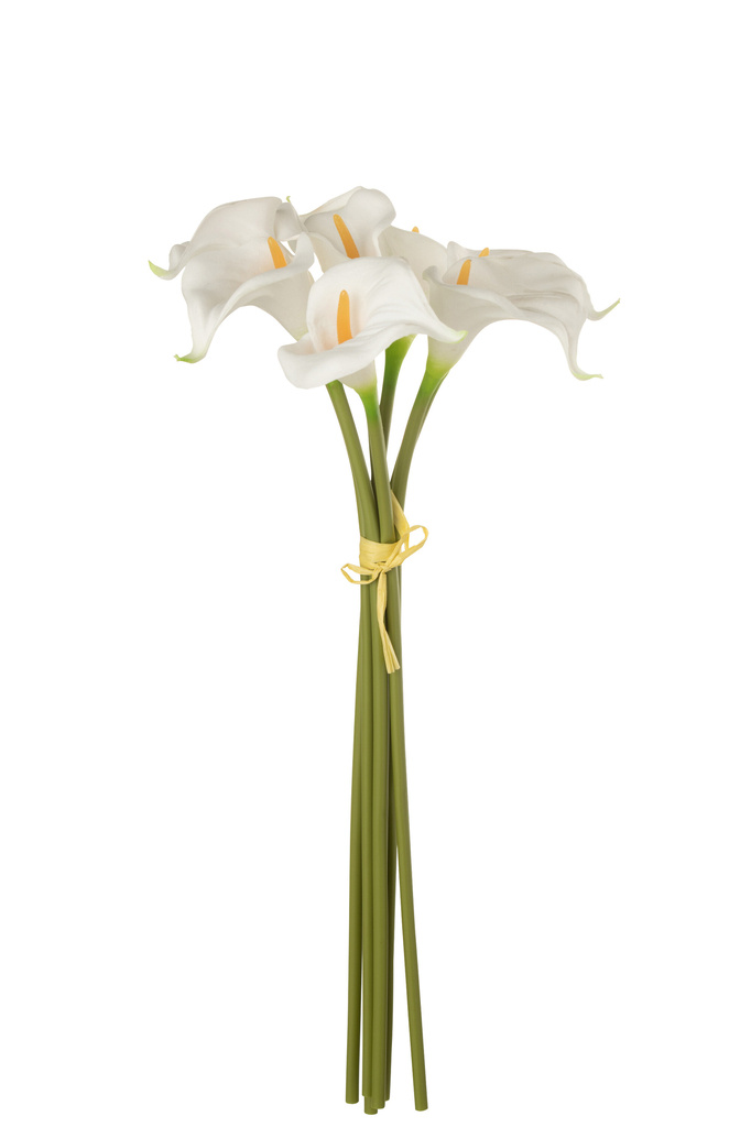 J-Line Boeket Calla Lily 7 Stuks Plastiek Wit Large