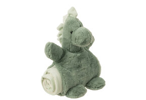 J-Line Dinosaur+Blanket Plush Green