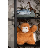 J-Line Aap met Pluche Dekentje in Bruin