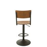 J-LINE BARKRUK – HOUT/METAAL – BRUIN/ZWART – INDUSTRIEEL DESIGN