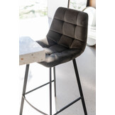 J-LINE BARKRUK OLIVIER – TEXTIEL/METAAL – GRIJS/ZWART – 95 CM