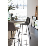 J-LINE BARKRUK OLIVIER – TEXTIEL/METAAL – GRIJS/ZWART – 95 CM