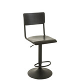 J-LINE BARKRUK – HOUT/METAAL – ZWART – INDUSTRIEEL DESIGN