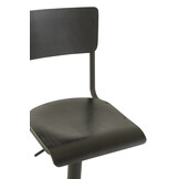 J-LINE BARKRUK – HOUT/METAAL – ZWART – INDUSTRIEEL DESIGN