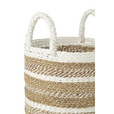 J-Line Set Of 3 Baskets Caro Raffia White/Natural