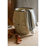 J-Line Set Of 3 Baskets Star Dotted Lines Seagrass Natural/Black