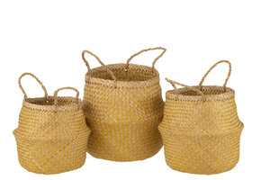 J-LINE SET VAN 3 MANDEN INKLAPBAAR ZEEGRAS GEEL