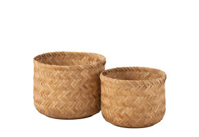 J-LINE SET VAN TWEE MANDEN BAMBOE NATUREL