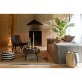 J-Line Set Of 3 Baskets Star Dotted Lines Seagrass Natural/Black