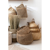J-Line Set Of 2 Baskets Tosai Seagrass Natural