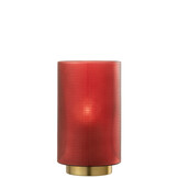 J-Line Hurricane Checkered Glass Red/Gold Large
