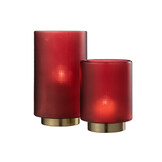 J-Line Hurricane Checkered Glass Red/Gold Large