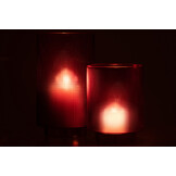 J-Line Hurricane Checkered Glass Red/Gold Large