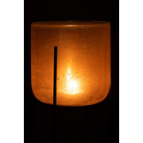 J-LINE HURRICANE ASTOR ON FOOT – GLAS/METAAL AMBER LARGE