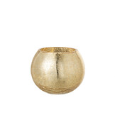 J-LINE WINDLICHT BAL CRAQUELÉ GLAS – PARELMOEREFFECT GOUD MEDIUM