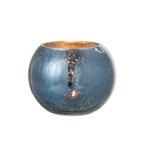 J-LINE WINDLICHT BAL CRAQUELÉ GLAS – PARELMOEREFFECT BLAUW LARGE