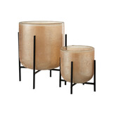 J-LINE HURRICANE ASTOR ON FOOT – GLAS/METAAL AMBER LARGE